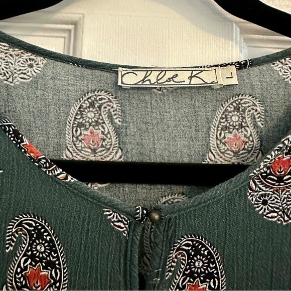 Nordstrom Chloe K. Paisley Boho Flowy Blouse - Picture 3 of 4